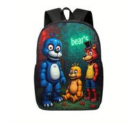 [Confort au quotidien] Sac à dos pour homme « Bear's Night Out » sur le thème de l'ours - Sac de voyage et de transport élégant de grande capacité, polyester léger, design urbain avec p Noir