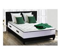 CONFORT DESIGN VENDÔME Pack Complet 160x200cm Matelas + Sommier + Couette + 2 oreillers - 792 Ressorts - 7 zones - 30 cm - Ferme