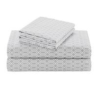 Confort espaces - Coton Imprimé de lit, Microfibre, Diamond Grey, California King