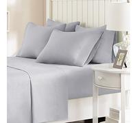 Confort espaces - en Microfibre de lit, Gris Clair, Queen Size