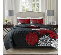 Confort espaces - Enya Lit avec Mini de - 3 Pièces Full/Queen Noir/Rouge