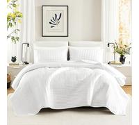 Confort espaces - Kienna Mini Couvre-lit de Couette - 3 Pièces, Microfibre, Blanc, King