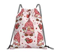 Confort Sac à Dos à Cordon Jour de l'amour Gnomes d'amour Sacs à Cordon Sport Léger Gym Bag pour Homme Natation Surf 36X42cm