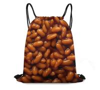 Confort Sac a Dos Cordon Haricots Blancs à la Sauce Tomate Sacs de Sport à Cordon Léger Sac de Gym pour Randonnée Fitness Decontracte 36X42cm