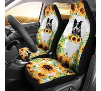 Confort Seat Covers Set Chien Border Collie Protecteur De Voiture Couvre Duster Couvre Siège Voiture pour Auto, Suvs, Sedans, 52X138Cm