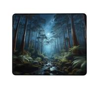 Confort Tapis de Gaming, Paysage de Nuit de Lune de Bouleau Pla Tropical Souris de Bureau Base en Caoutchouc Tapis de Bureau pour Bureau PC Ordinateur