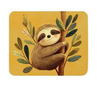 Confort Tapis de Souris de Jeu Adorable bébé S-Loth Suspendu d'une Branche Mouse Pad Souris de Bureau 25x30cm pour Claviers,Bureau,Les capteurs de Jeu
