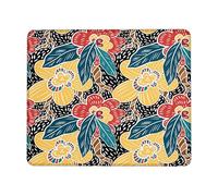 Confort Tapis de Souris d'Ordinateur, Fleurs bohèmes Pla Dessin animé Abstrait Doodle Mousepad Base en Caoutchouc Tapis de Bureau pour PC Souris Joueurs Professionnels