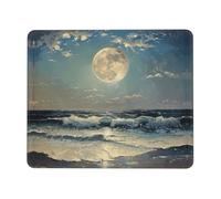 Confort Tapis de Souris d'Ordinateur, Impression Lune et Mer Mousepad Durable Tapis Souris pour Claviers Souris PC