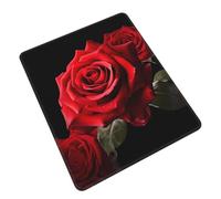 Confort Tapis de Souris, Fleur de Roses Rouge Mousepad Bords Cousus Tapis de Souris de Jeu pour PC Souris Bureau