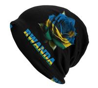 Confortable Bonnet Décontracté Drapeau Rwandais Casquette Coupe-Vent Unisexe Chapeaux De Course pour Cyclisme, Le Patinage, La Course