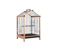Confortable Cage à Oiseaux en métal de 22 Pouces de Haut, Cage d'affichage à Un Seul Niveau for perroquets, canaris, perruches, tourtereaux, pinsons, Or. Pratique