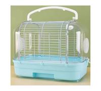 Confortable Cage à Oiseaux, Perroquet, Cage d'extérieur Horizontale en Soie, Voyage extérieur, spécial, Petite, Portable Pratique(Blue)