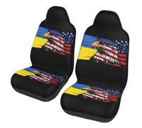 Confortable Couvre Siège Voiture Les Drapeaux Américains Et Ukrainiens Combinent L'Aigle Car Seat Cover Universal Fit Seat Covers Set pour Vehicles, Suvs, Trucks, 52X138Cm