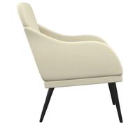 Confortable Fauteuil Crème 63x76x80 cm avec manuel de montage Similicuir__21429