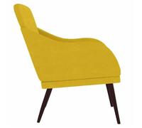 Confortable Fauteuil Jaune 63x76x80 cm, avec manuel de montage, Velours__21438