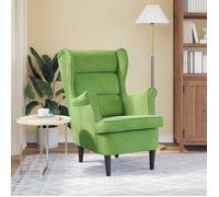 Confortable Fauteuil vert clair velours,avec manuel de montage（28518498）VIDAXL