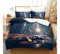 Confortable Formule 1 BullRacing Linge De Lit Aide Au Sommeil Literie Hypoallergénique Parure De Lit Finesse Formula racing Housse De Couette Différentes Tailles Bed Cover Double（200x200cm）