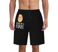Confortable Short De Bain Parce Que Je suis Une Pomme De Terre Shorts De Surf pour Homme Séchage Rapide Shorts De Plage pour Plage Été Vacance S