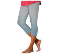 Confortable Taille Haute Coton Pantacourt Été Opaque Legging Souple Yoga Sport Corsaire Extensible Running 3/4 Leggings