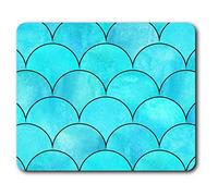 Confortable tapis de souris - Aqua Blue Mermaid Balance Fun 23,5 x 19,6 cm (9,3 x 7,7 pouces) pour les ordinateurs et ordinateurs portables, de bureau, cadeaux, Base antidérapante - RM2546