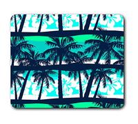 Confortable Tapis de Souris - Blue Palm Trees Surf Surfer 23,5 x 19,6 cm (9,3 x 7,7 Pouces) pour Les Ordinateurs et Ordinateurs Portables, de Bureau, Cadeaux, Base antidérapante - RM15619