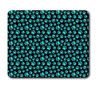 Confortable tapis de souris - chien mignon bleu d'impression de patte Animaux Animaux 23,5 x 19,6 cm (9,3 x 7,7 pouces) pour les ordinateurs et ordinateurs portables, de bureau, cadeaux, Base antidérapante - RM8691