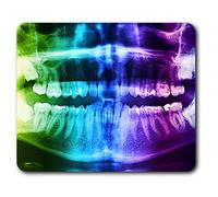 Confortable tapis de souris - Dents de radiographie dentaire dentiste dentaire 23,5 x 19,6 cm (9,3 x 7,7 pouces) pour les ordinateurs et ordinateurs portables, de bureau, cadeaux, Base antidérapante - RM21454
