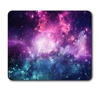 Confortable Tapis de Souris - Rose Ombre Blue Space Galaxy 23,5 x 19,6 cm (9,3 x 7,7 Pouces) pour Les Ordinateurs et Ordinateurs Portables, de Bureau, Cadeaux, Base antidérapante - RM2374