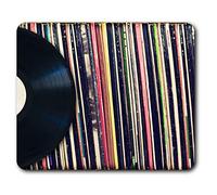 Confortable Tapis de Souris - Vinyl Music Records Retro Vintage DJ 23,5 x 19,6 cm (9,3 x 7,7 Pouces) pour Les Ordinateurs et Ordinateurs Portables, de Bureau, Cadeaux, Base antidérapante - RM24398