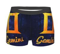 Confortable Trunks Caleçons Signe du Zodiaque Gémeaux,Léger Hommes Calecon Fitted Calecon Boxer