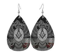 Confortables Boucle D'Oreille Eagle, Drapeau Américain, Art Maçonnique, Symbole De Charité Et De Foi Boucles D'Oreilles Femme Lightweight Boucle D'Oreille En Cuir Pour Decorations Femmes