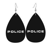 Confortables Boucle d'oreille en cuir agent des forces de l'ordre Boucles d'oreilles femme Légères Boucle d'oreille pour Filles Femmes Fête
