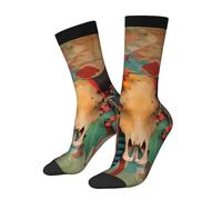 Confortables Chaussettes Courtes Amérindien du Sud-Ouest Aztèque Ethnique Navajo Rétro Tribal Socquettes de Sport Durable Homme Chaussettes pour Courir Homme Femme 40cm