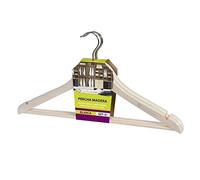 CONFORTIME Lot de 3 cintres en Bois Blanc 45 x 24 cm