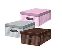 CONFORTIME taupes - Caisse de multi-usages, lot de 6