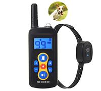 Confozen Collier de Dressage pour Chien, Plastique, Anti-aboiement, Télécommandé, Étanche IP67, Vibration/Son/Clic, 15 x 8 x 5 cm
