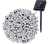 Confozen Guirlande Lumineuse Solaire LED, 30 Ampoules, Multicolore, 4,5m, IP65 Étanche, Globe G23mm, Batterie Rechargeable, 3,7V, Extérieur/Intérieur