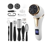 Confozen Kit Pédicure Électrique Sans Fil, Lime à Pieds Professionnelle 2200 RPM avec Accessoires, Appareil Manucure Pédicure Étanche, Affichage LED