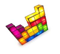 Confozen Lampe Tetris LED Modulaire Multicolore, Veilleuse Puzzle DIY en ABS, Déco Gaming Chambre et Bureau