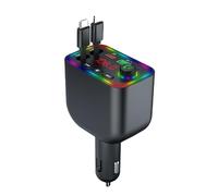 Confozen Transmetteur FM Bluetooth 5.3 Voiture, Adaptateur Allume-Cigare avec Écran LED, Double Port Charge Rapide, Kit Mains Libres, Noir, Compatible 12V-24V