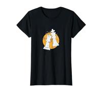 Confrontation King and Queen T-Shirt Graphique avec Valeur, Femme, Noir, L