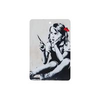 Confused Girl On Floor Street Art Lot de 4 désodorisants pour voiture - Cartes parfumées à suspendre - Cartes parfumées pour tablettes d'aromathérapie de voiture