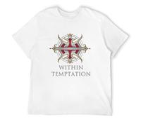Confused Men's Sleeve Within Temptation T-Shirt Black S-3XL Tee White S