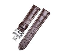 Cong Yi 14 15 18 19 20 2 1mm STRAP ACCESSOIRES DE MONTRER COMPATIBLE AVEC Conquest Master Collection Watch Band Bracelet en cuir(Brown silver,15mm with LG)