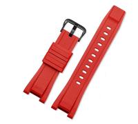 Cong Yi Bande de montre en caoutchouc compatible avec GST-210 / W300 / 400G / B100 Bracelet 26 * 14mm Sangles de silicone imperméables à l'eau(Dark green-silver)