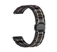 Cong Yi Bande en céramique de luxe de 20mm 22mm 24mm Compatible With Samsung Galaxy 3 Regard 46mm 42mm Gear S3 Sangle Active 2 40 44mm STROND START STARMIQUE(Black Rose Gold,24mm)