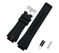 Cong Yi Bracelet de montre compatible avec WATCHT2N720 T2N721 TW2T76300 Bracelet sport en silicone noir étanche 28 x 16 mm(Orange line silver)