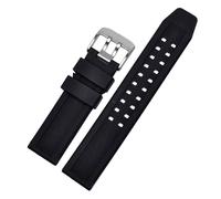 Cong Yi Bracelet De Montre De Sport De Plongée Compatible Avec La Montre Luminox 3051 7251 3050 1820 7251 3051 En Caoutchouc De Silicone 20mm 22mm 23mm(Black-Silver,20mm)