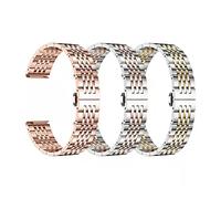 Cong Yi Bracelet De Montre En Acier Inoxydable 316L, 10MM 12MM 14MM 16MM 18MM 20MM 22MM 24MM, Compatible Avec Montre Intelligente(Silver-rose gold,24mm)